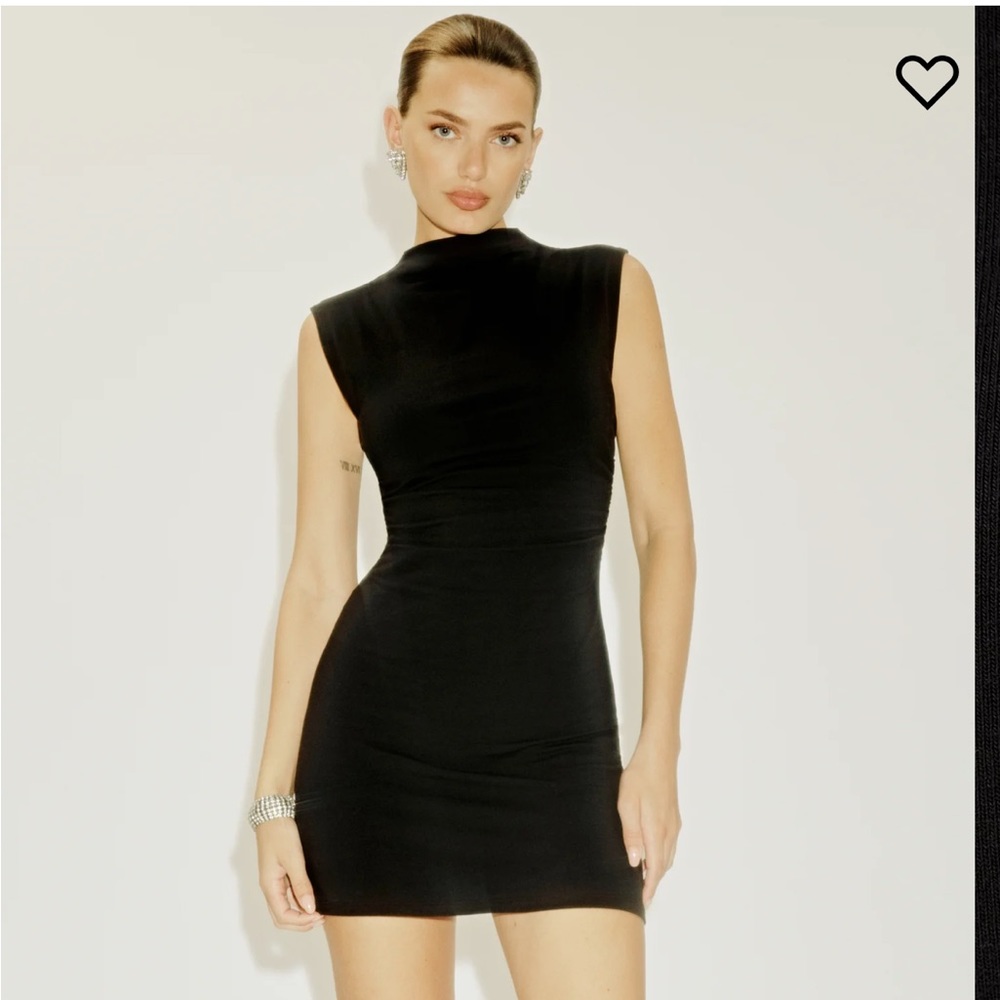 Reformation Elegant Black Sleeveless Mini Dress